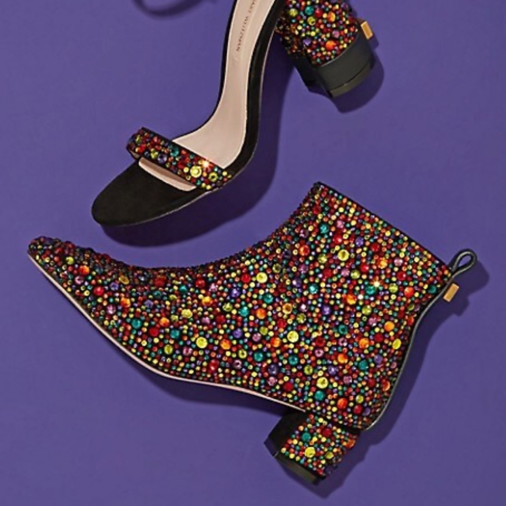 STUART WEITZMAN STARDUST SWAROVSKI CRYSTAL BOOTIE SZ 6.5 RARE